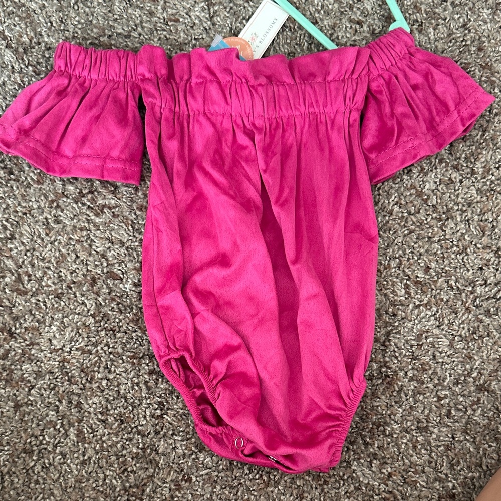 Pink Off-Shoulder toddler jumper